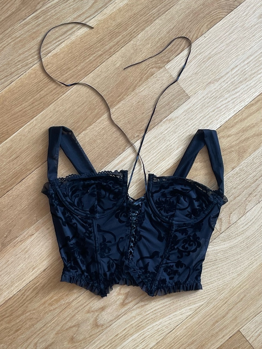 SHEIN BAE Square Nevk Lace Top, Victoria Secret Lace, Music Festival Corset Top